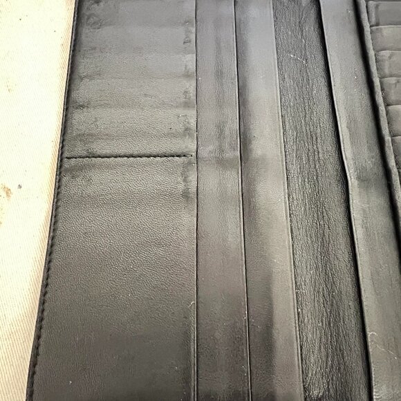 $1069 Authentic LOEWE Unisex Black Leather Long Bifold Wallet 7.4 X 3.6 X 0.4 - Picture 9 of 12